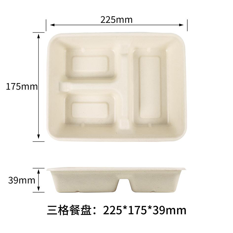 1100ml Small  3-Compartment tray